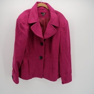 East 5th Collared Fleece Two Button Blazer Jacket